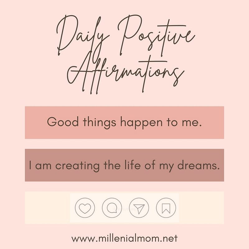 Affirmations for a positive mindset