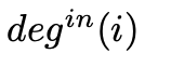 In-degree of a Node