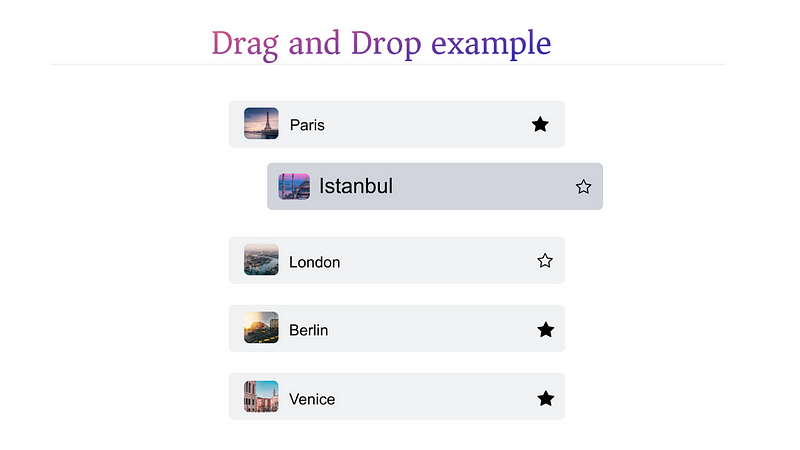 Screenshot demonstrating drag-and-drop interface