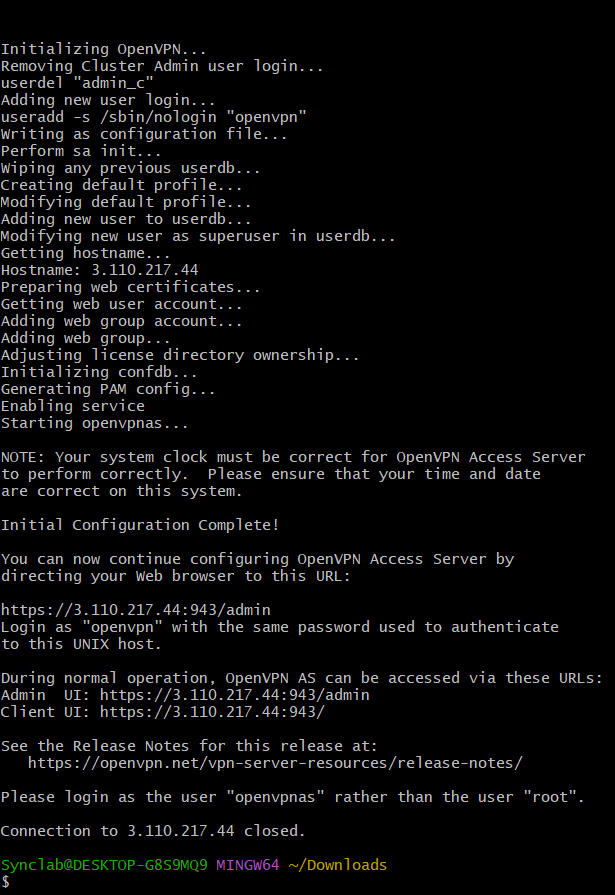 VPN Settings Configuration