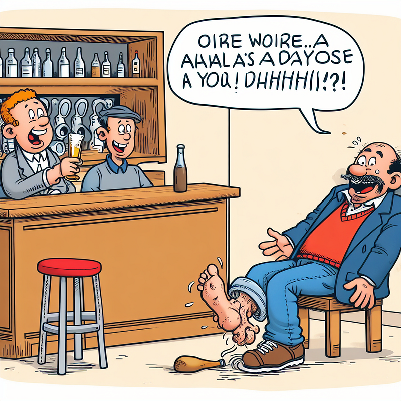 Cartoon depicting the humorous side of gout.