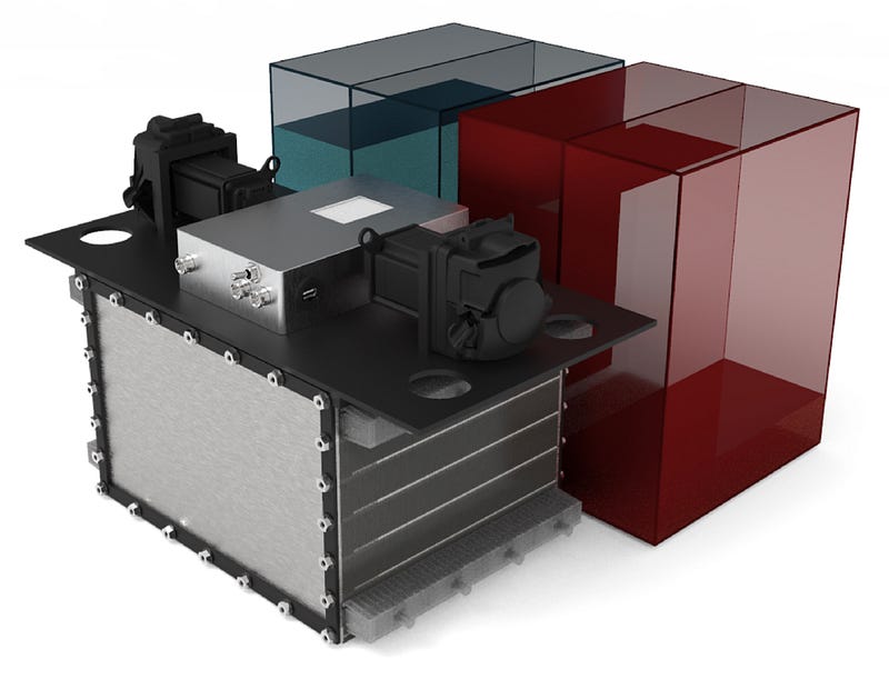 Rendering of Influit's battery pack showcasing its design