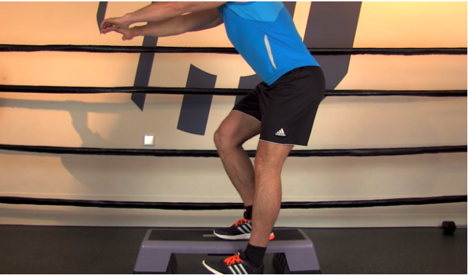 Modified single-leg squat for glute strength