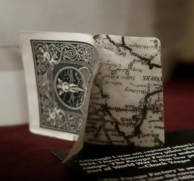 Escape maps hidden in playing cards from WWII