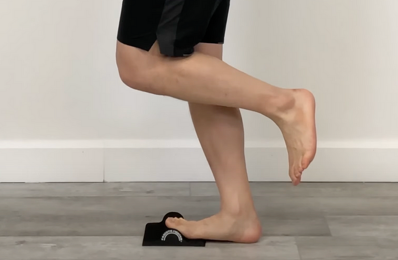 Toe-Elevated Heel Raises Exercise Demonstration