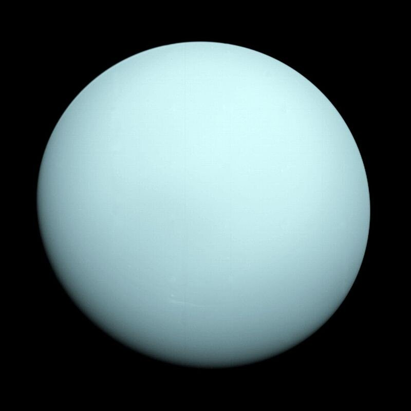 Visual representation of Uranus's rotation characteristics.