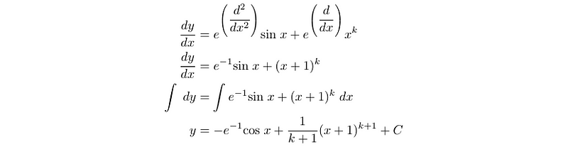 Solving the differential equation