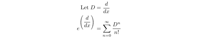 The Maclaurin series of the differential operator