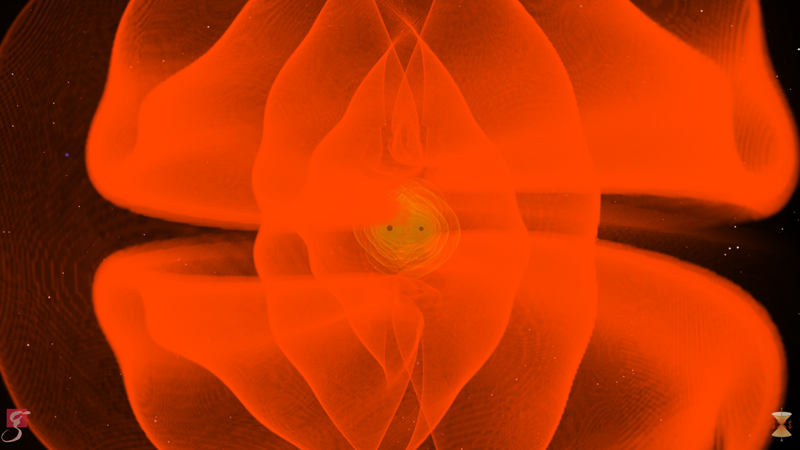 Numerical simulation of merging black holes