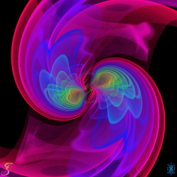 Gravitational waves captured during a black hole merger