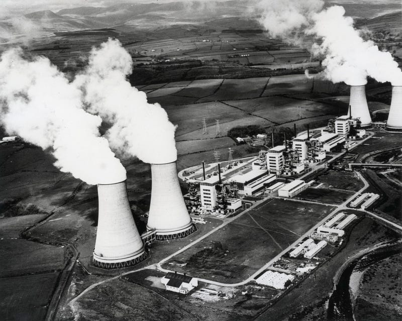 Historical view of a nuclear power station