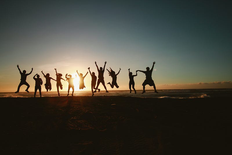 Friends sharing joyful moments together