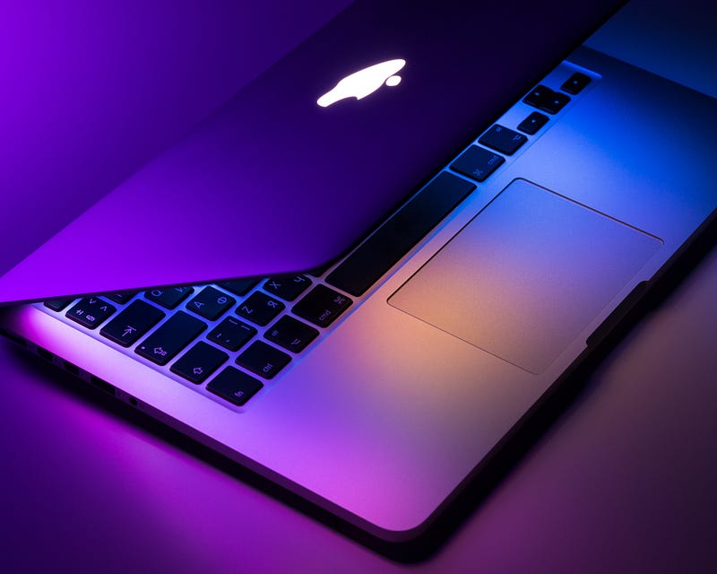 A MacBook Pro showcasing its sleek design