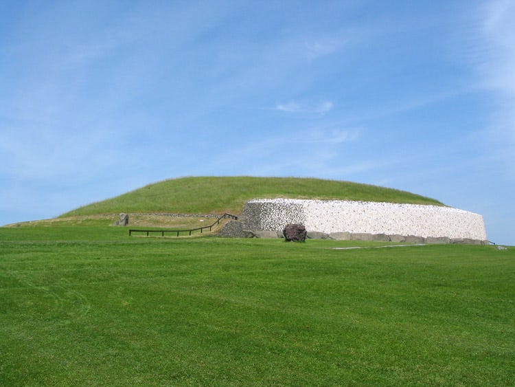 Aerial view of Newgrange passage tomb