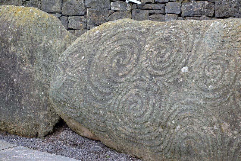 The structure of Newgrange with its intricate stonework