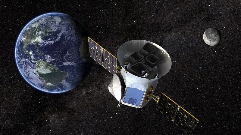 TESS spacecraft observing distant planets