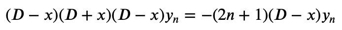 Application of operators to the second equation