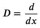 Operator notation for derivatives