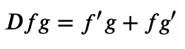 Application of the operator on a product of functions