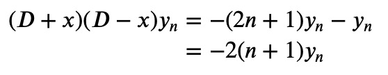 Insertion of operators into the Hermite equation