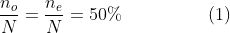 Graph showing the distribution of odd and even numbers.