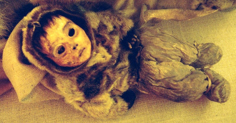 The mummy of Qilakitsoq, a 6-month-old baby boy.