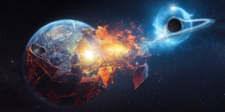 Conceptual image of planetary destruction