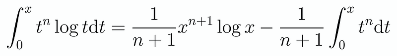 Integration by parts application