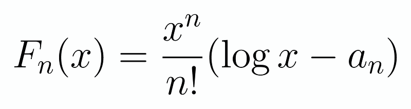 Hypothesized form for F_n(x)