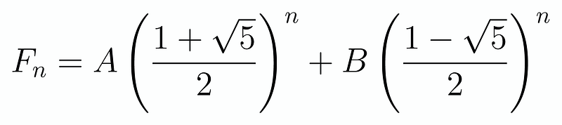 General Expression for Fibonacci Terms