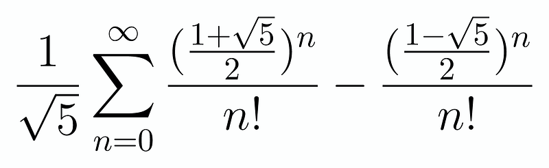 Series Representation of Fibonacci Terms