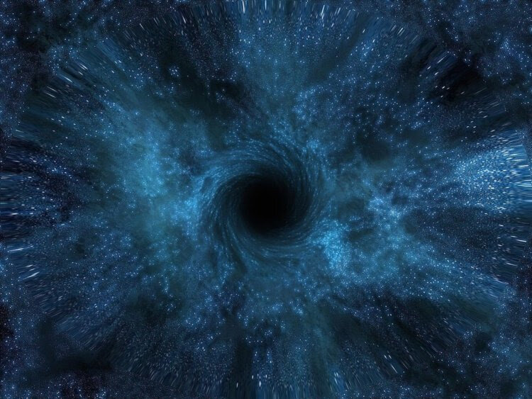 Visual representation of a black hole concept