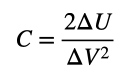 Capacitance required for energy equivalence