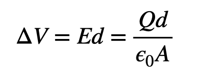 Capacitance formula