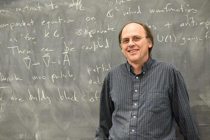 Peter Woit during a lecture at Columbia University.