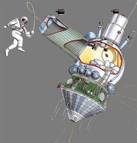 Artistic depiction of Leonov's spacewalk