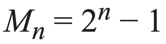 Mathematical representation of Mersenne Primes