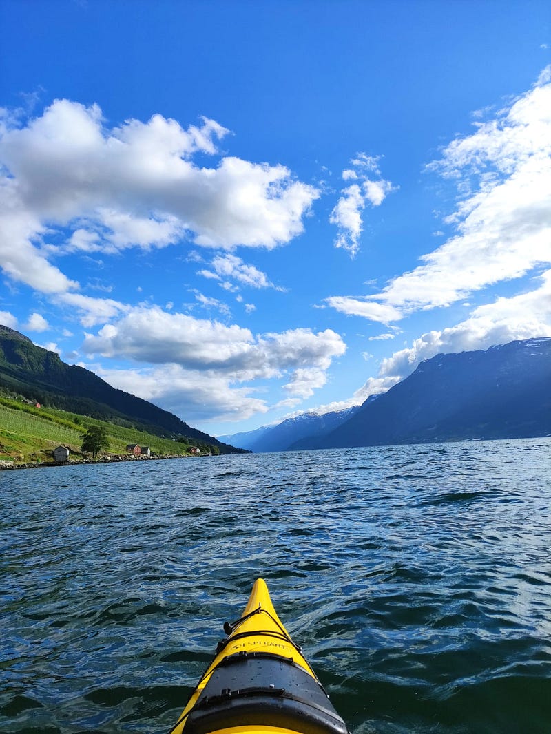 Fluttering over the Hardanger Fjord