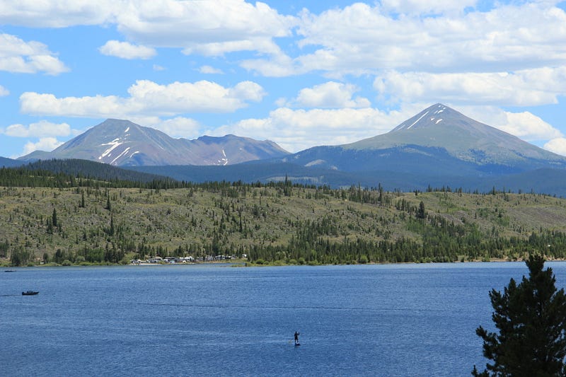 View of the Continental Divide from Lake Dillon.